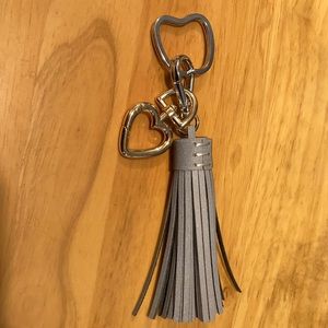 Reflective keychain with gold heart apple key ring